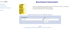 Desktop Screenshot of cylex-branchenbuch-kaiserslautern.de
