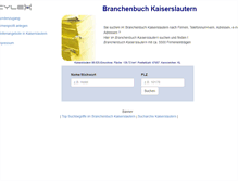 Tablet Screenshot of cylex-branchenbuch-kaiserslautern.de